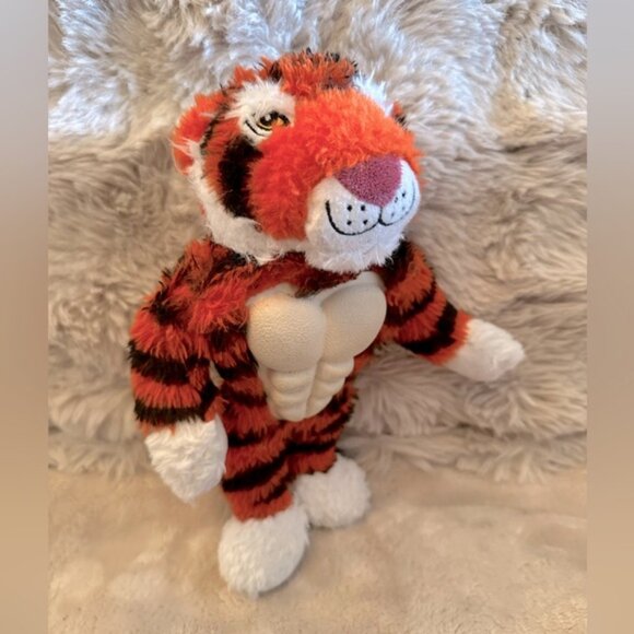 Dog Chew Toy Squeaky Tiger Stuffed Animal - Picture 3 of 4
